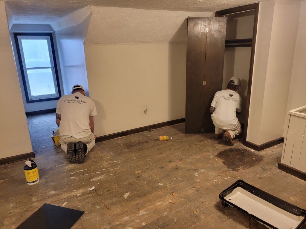 interior house painting - coat of paint